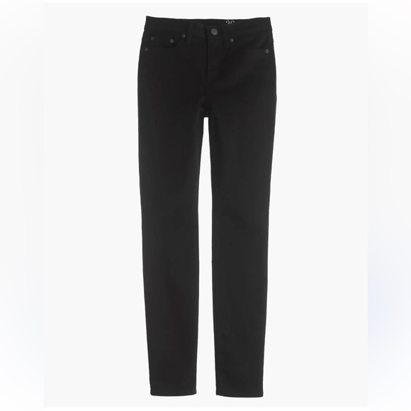 J crew toothpick Black Mid  Rise Jean Size 30P New With Tag - Picture 12 of 12